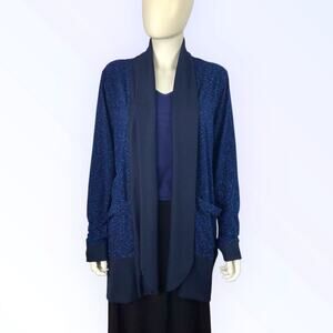 Balance NWT Navy Blue Athletic Jacket After Yoga Open Front